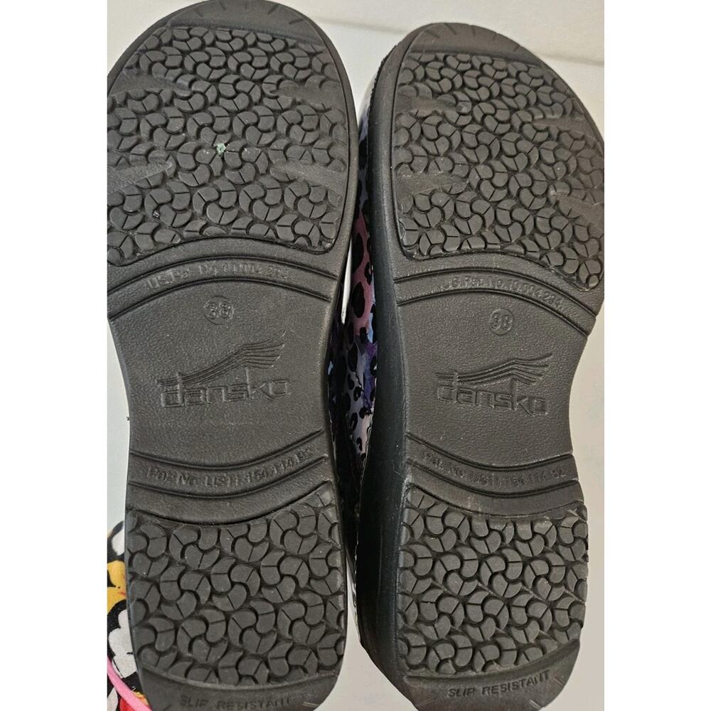 New! Dansko XP 2.0 Purple Leopard Patent Clogs Size 38, US 7.5-8 - Picture 11 of 13